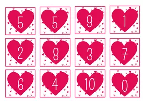 Vorschau - Spiele - Freiarbeitsmaterial Verliebte Zahlen Speile Tafelmaterial - Seite 3