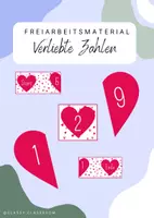 Vorschau - Spiele - Freiarbeitsmaterial Verliebte Zahlen Speile Tafelmaterial - Deckblatt