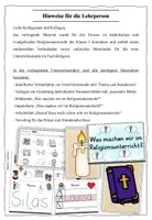 Vorschau - Stundenentwürfe - Religion Erste Stunde Klasse 1 & 2 Unterrichtsentwurf - Seite 1