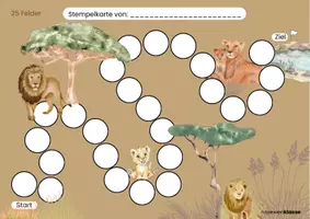 Vorschau - Anderer Materialtyp - Stempelkarten: Klassentier Löwe (Verstärkungs-/Belohnungssystem/Token) - Seite 3