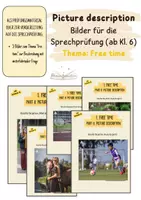 Vorschau - Bildkarten - Materialpaket Prüfungsset "free time", Sprechprüfung ab Kl. 6 - Seite 1