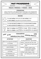 Vorschau - Arbeitsblätter - Past Progressive Excersises - Seite 1