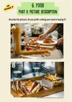 Vorschau - Bildkarten - Picture Description - Sprechprüfung (ab Kl. 8/9, FOOD) - Seite 1