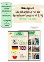 Vorschau - Bildkarten - Dialogue - Sprechprüfung (ab Kl. 8/9, school/work) - Deckblatt