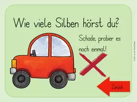 Vorschau - Stationenlernen - Interaktive PDF - Silben (interaktives Quiz zur Silbenanzahl) - Seite 3