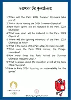 Vista previa - Hojas de trabajo - OLYMPIC GAMES READING COMPREHENSION - página 3