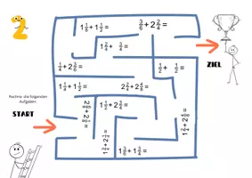 Vorschau - Arbeitsblätter - BRÜCHE kürzen, addieren und subtrahieren - Stationsarbeit LABYRINTH - Seite 3