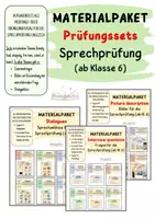 Vorschau - Bildkarten - Materialpaket Prüfungssets Sprechprüfung ab Kl. 6 - Deckblatt