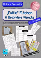 Vorschau - Arbeitsblätter - Geometrie Faltie Flächenformen und besondere Vierecke - Klappheftchen, Merkheftchen - Deckblatt
