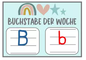 Vorschau - Poster - Buchstabe der Woche. Buchstabeneinführung. Aushang in Druck- und Grundschrift - Seite 2