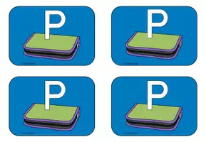 Vorschau - Bildkarten - Parkplatz - Schilder für Hausaufgaben, Federtasche, Sportbeutel - Seite 2