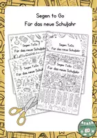 Vorschau - Mal- und Bastelvorlagen - Segen ToGo für das neue Schuljahr zum Schuljahresanfang - Deckblatt
