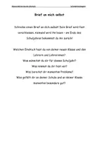 Vorschau - Aufgabenkarten - AB Brief an mich selbst - Seite 1