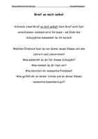 Vorschau - Aufgabenkarten - AB Brief an mich selbst - Deckblatt