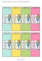 Vorschau - Mal- und Bastelvorlagen - Willkommensgruß / Willkommensgeschenk - passend für Mini-Schoko Quadrate - Seite 2