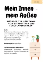 Vorschau - Stundenentwürfe - Methode: Mein Innen - mein Außen (Reflexion von Stereotypen) - Deckblatt