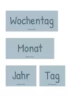 Vorschau - Fördermaterial/Inklusion - Tafelkalender | Lernkalender Grundschule (Dunkelblau) + Wetterkarten - Seite 2