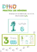 Vista previa - Hojas de trabajo - Trabaja los Números del 1 al 9 con Dinosaurios 🦕🦖 - Portada