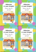 Vorschau - Mal- und Bastelvorlagen - Neues Schuljahr Willkommensgruß / Willkommensgeschenk - Seite 1