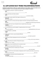 Vista previa - Hojas de trabajo - C1 Key Word Transformations (4) – 30 Sentences - página 2
