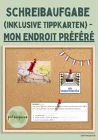 Vorschau - Arbeitsblätter - Schreibaufgabe - Mon endroit préféré (inklusive Tippkarten ...) - Deckblatt