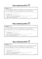 Vorschau - Arbeitsblätter - Schreibaufgabe - Mon endroit préféré (inklusive Tippkarten ...) - Seite 1