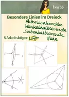 Vorschau - Arbeitsblätter - Besondere Linien im Dreieck - Mappe mit 8 Arbeitsbögen - Deckblatt