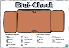 Vorschau - Arbeitsblätter - Etui-Check (Schweizer Version) Meine Schulsachen - DaZ / DaF / Deutsch - Seite 2