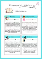 Vorschau - Fördermaterial/Inklusion - Märchen Klasse 5/6: Wissenskartei/Karteikarten - Seite 1