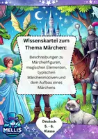 Vorschau - Fördermaterial/Inklusion - Märchen Klasse 5/6: Wissenskartei/Karteikarten - Deckblatt