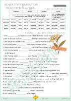 Vorschau - Stationenlernen - Adjektivendung bestimmter Artikel Theorie Übungen Lösung PDF - Deckblatt