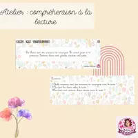 Aperçu - Cartes d'exercices - ATELIER : Compréhension à la lecture - Page de couverture