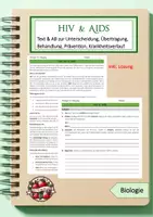 Vorschau - Arbeitsblätter - Arbeitsblätter mit allgemeinen Informationen zu HIV & AIDS - Deckblatt