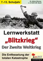 Vorschau - Stationenlernen - Lernwerkstatt Zweiter Weltkrieg Blitzkrieg | Holocaust, Nationalsozialismus, Widerstand, Weimarer Republik, totaler Krieg | Geschichte Klasse 8-13 Lösungen - Deckblatt