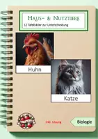 Vorschau - Präsentationen/Tafelbilder - Tafelbilder zu Beispielen für Haus- und Nutztiere - Deckblatt