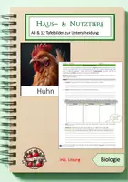 Vorschau - Arbeitsblätter - Unterscheidung von Haus- und Nutztieren - Deckblatt