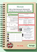 Vorschau - Arbeitsblätter - Körpersprache und Emotionen von Hunden - Deckblatt