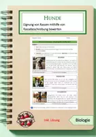 Vorschau - Arbeitsblätter - Hunderassen als potenzielle Schulhunde - Deckblatt