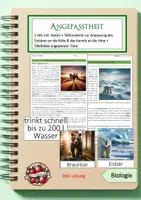 Vorschau - Arbeitsblätter - Anpassungen von Tieren an die Hitze und Kälte - Deckblatt