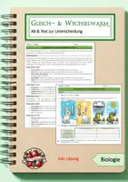 Vorschau - Arbeitsblätter - Gleich- und wechselwarme Tiere - Deckblatt