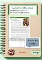 Vorschau - Arbeitsblätter - Umgang mit dem Mikroskop - Deckblatt