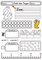 Vorschau - Arbeitsblätter - Zahl des Tages - Zahl der Woche - Zahlenraum 20 Klasse 1 - Seite 3