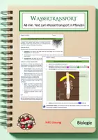 Vorschau - Arbeitsblätter - Wassertransport in Pflanzen - Deckblatt