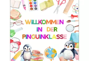 Vorschau - Poster - Türschild „Pinguinklasse“ 🐧 – Klassentier-Schilder für alle Klassenstufen (1a–4d) mit dem Klassentier Pinguin • 3 Varianten als PDF zum Ausdrucken - Seite 3