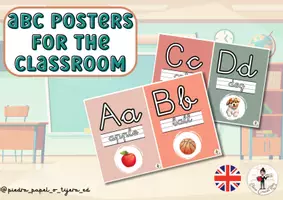 Vista previa - Decoración del aula - ABC posters for the classroom_ ENGLISH ALPHABET - página 1