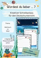 Vorschau - Arbeitsblätter - Würdest du lieber...? Kreativer Schreibanlass - Deckblatt