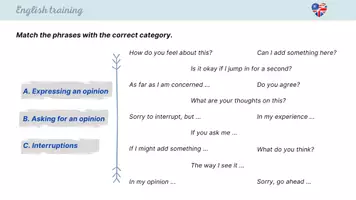 Vorschau - Aufgabenkarten - Business English - Expressing Opinions in Meetings - Seite 1