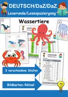 Vorschau - Arbeitsblätter - Materialpaket Tiere im Wasser XXL Paket Wortschatzpaket - DaZ/DaF, Deutsch, Sachunterricht (Grundschule) - Seite 1