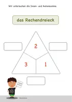 Vorschau - Arbeitsblätter - 4. Stunde: Rechendreiecke – Innen- und Außensumme untersuchen - Seite 1
