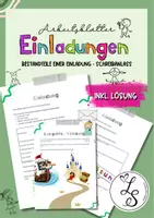 Vorschau - Arbeitsblätter - Einladungen schreiben: Merktext und Schreibanlässe - Deckblatt